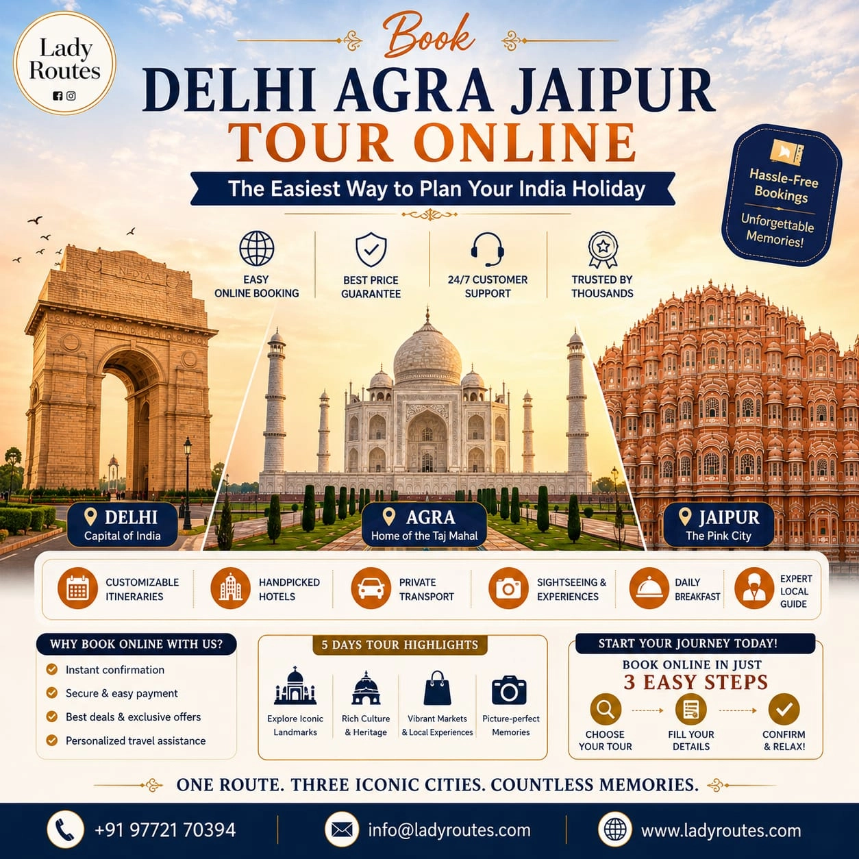 Book Delhi Agra Jaipur Tour Online: The Easiest Way to Plan Your India Holiday